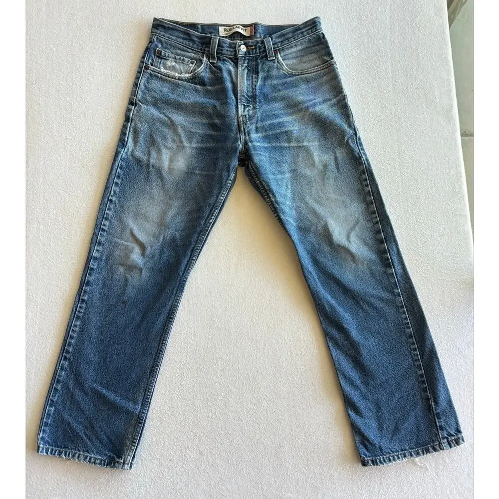 Levi’s 505 Regular Fit Straight Stonewash Blue Jeans Men’s 33X30 Casual